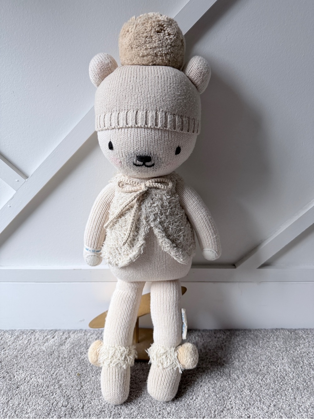 Cuddle + Kind Stella the Polar Bear Knit Doll Handmade Fair Trade Plush Toy